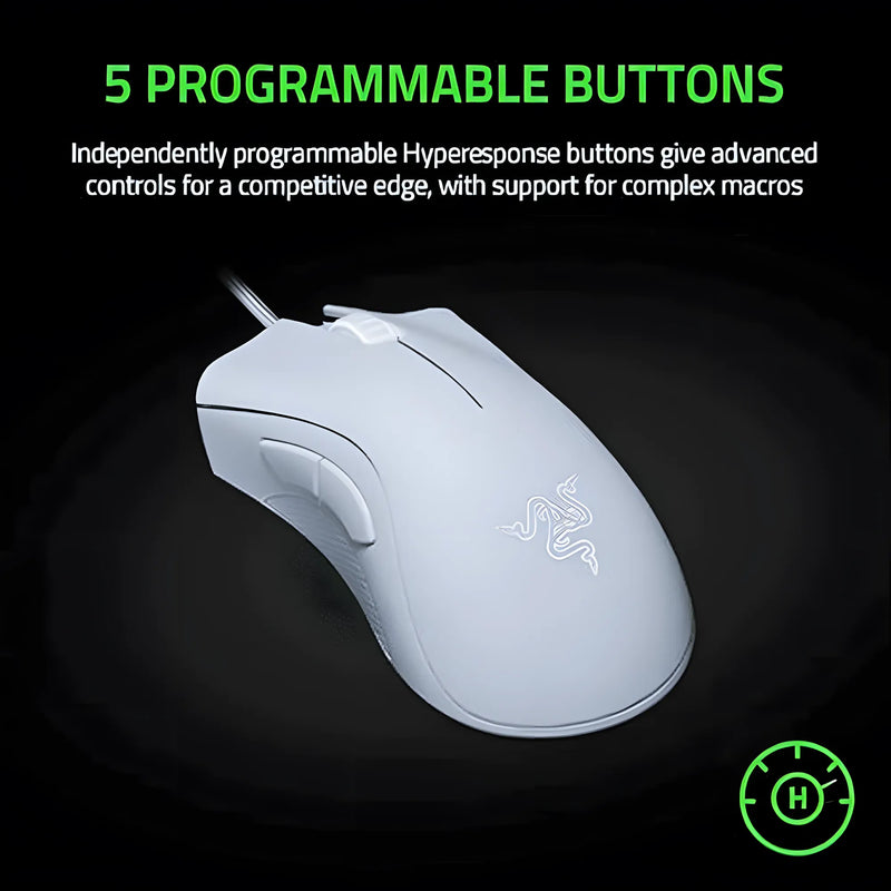 Razer DeathAdder Essential Gaming Mouse - Mercury White