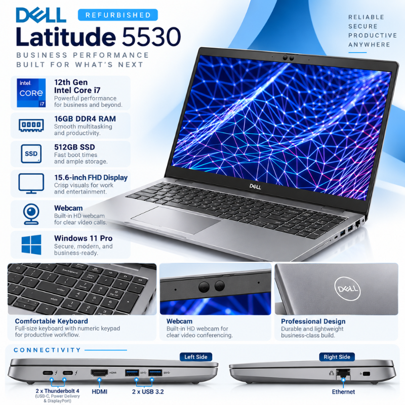 Dell Latitude 5530 Refurbished Core i7 Business Laptop