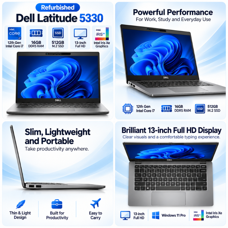 Dell Latitude 5330 Refurbished Core i7 Business Laptop