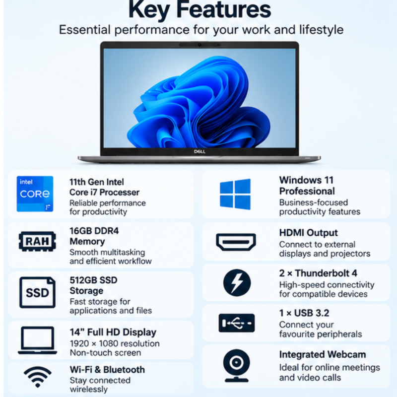 Dell Latitude 7420 Refurbished Core i7 Business Laptop