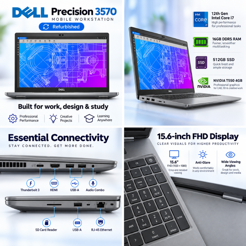 Dell Precision 3570 Refurbished Core i7 Workstation Laptop