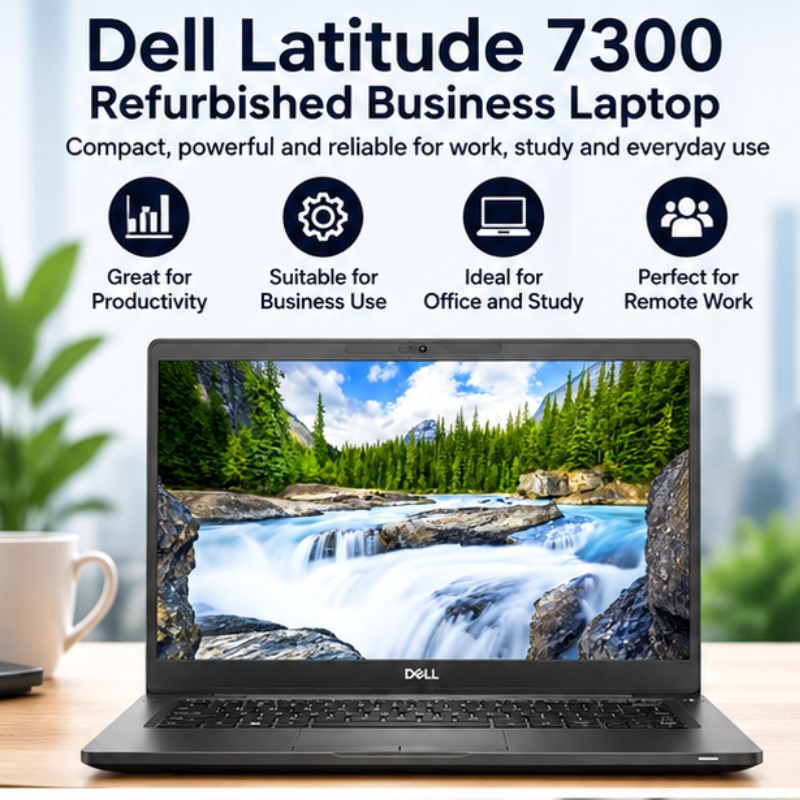 Dell Latitude 7300 13-Inch Core i7 Refurbished Laptop with Webcam