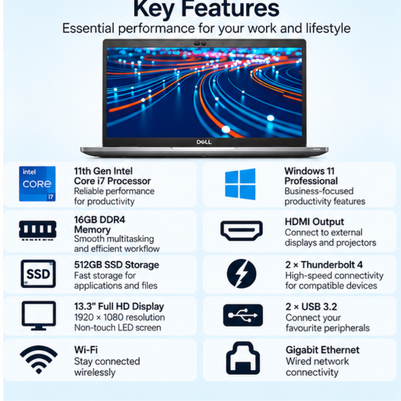 Dell Latitude 5320 Refurbished Core i7 Business Laptop