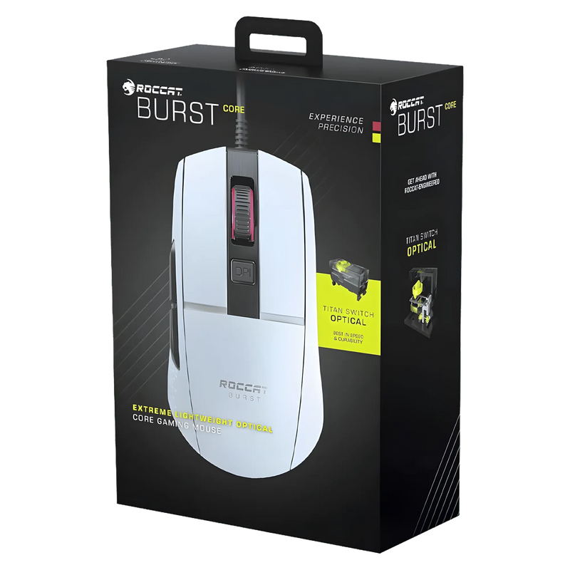 Roccat Burst Core Lightweight Gaming Mouse - White