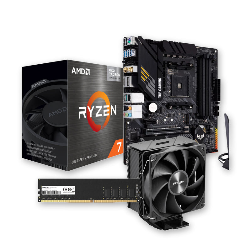 UPGRADE KIT (Last gen) — Ryzen 7 5700G | ASUS TUF Gaming B550M-Plus WiFi II | 16GB DDR4 | FSP NP5-B Air Cooler