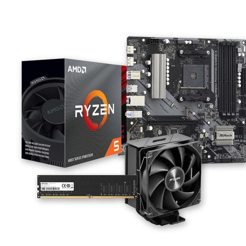 UPGRADE KIT (Last Gen) — Ryzen 5 4500 | ASRock B550M Phantom Gaming 4 | 16GB DDR4 | FSP NP5-B Air Cooler