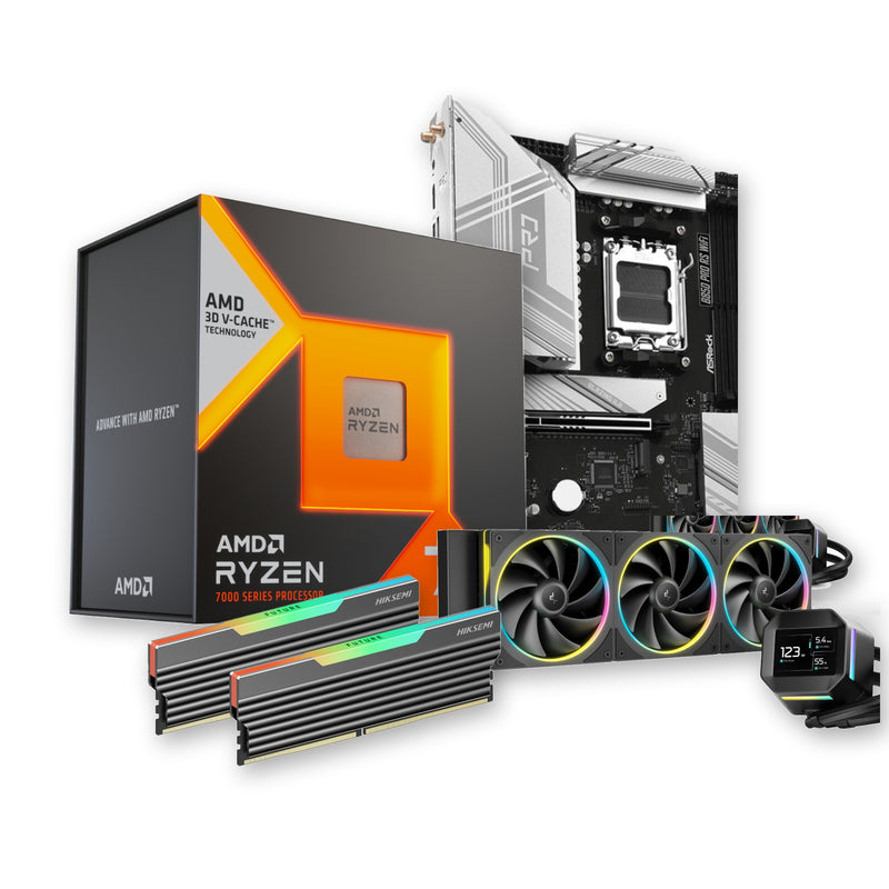 UPGRADE KIT (Next Gen) — Ryzen 7 7800X3D | ASRock B850 Pro RS Wi-Fi | 32GB DDR5 6000 | DeepCool LM360 AIO