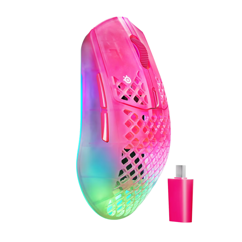 SteelSeries Aerox 3 Wireless Gen 2 Gaming Mouse - Magenta Haze