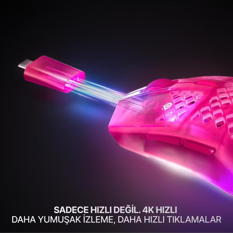 SteelSeries Aerox 3 Wireless Gen 2 Gaming Mouse - Magenta Haze