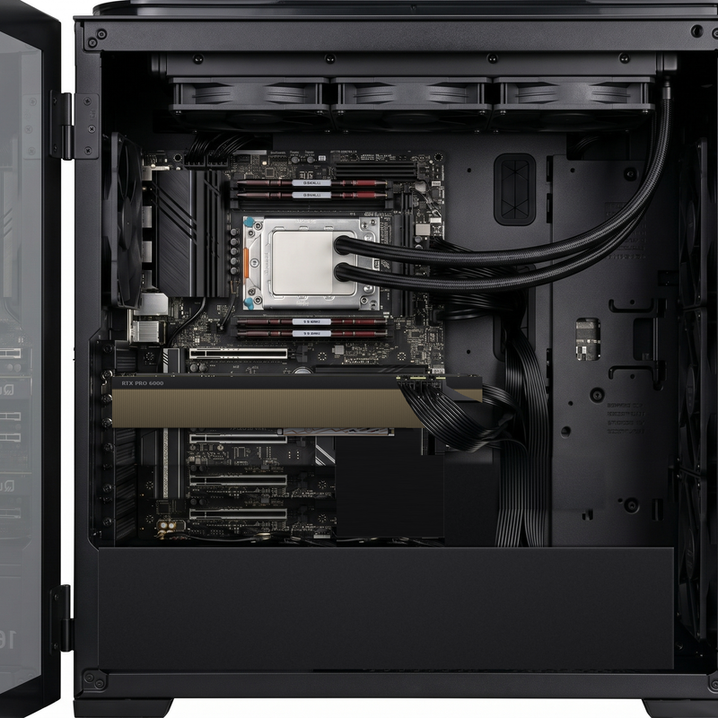 AI Workstation (Pre-built) Ryzen Threadripper Pro 9985WX, 256GB (4x64GB) ECC, RTX PRO 6000 Blackwell 96GB GDDR7, 2x 4TB M.2 Gen 5