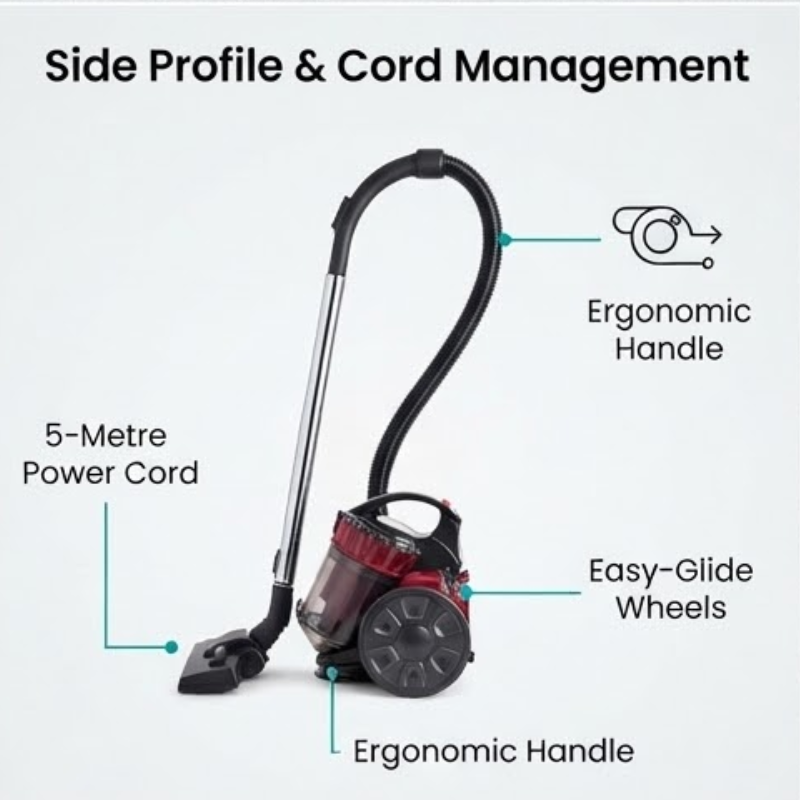 3200W High Suction 1.5L Canister Vacuum Cleaner