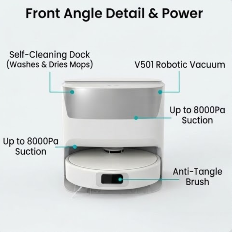V501 8000Pa Robotic Vacuum Cleaner & Mop