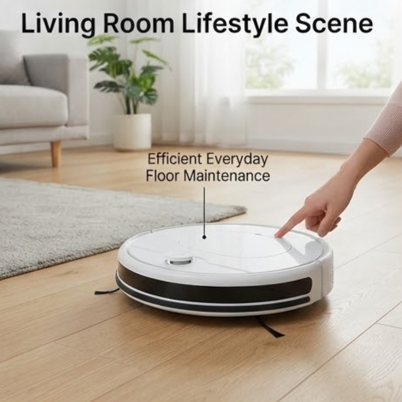 30W Cordless Robot Vacuum Cleaner with Sweep, Suction & Mop