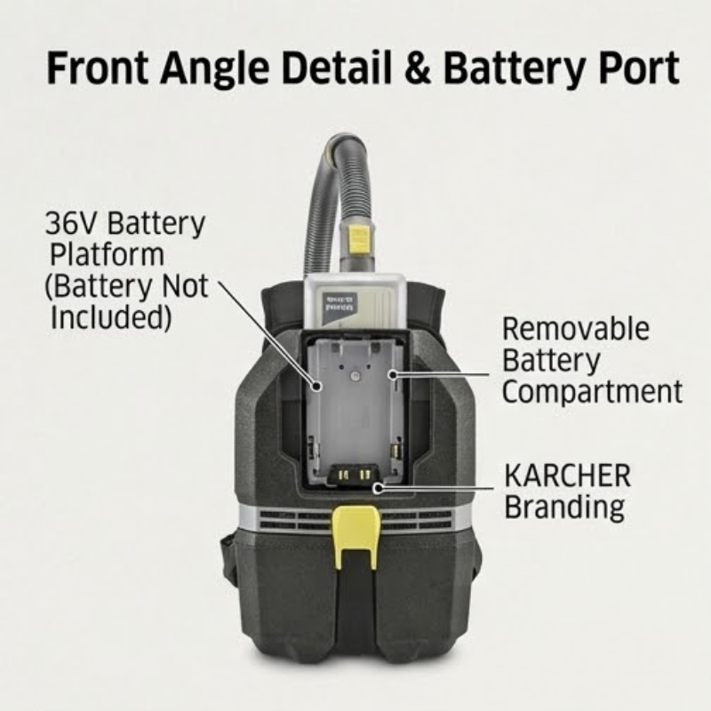 350W Cordless Backpack Vacuum Cleaner 3L